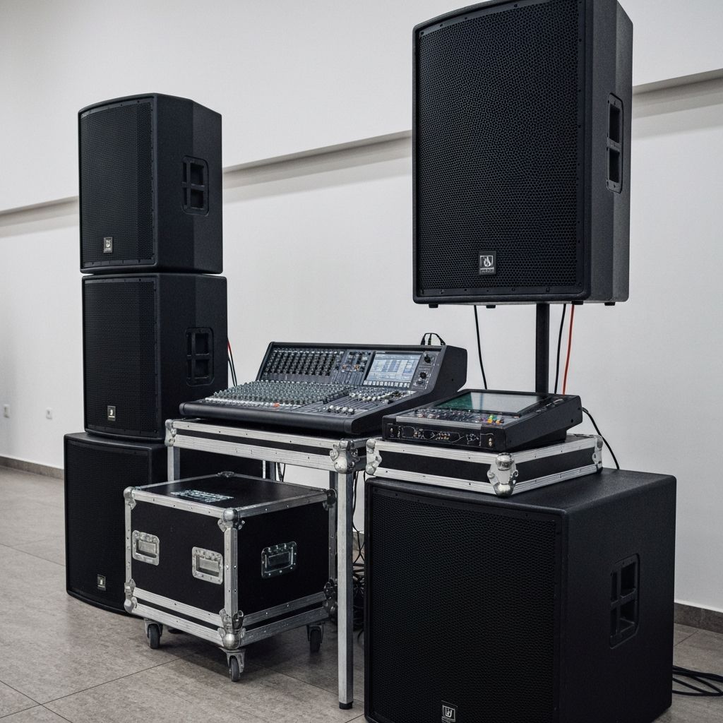 Sistema de som para festa